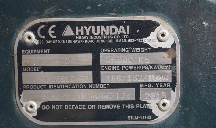 Zakup Hyundai R 260 LC-9A  Hyundai R 260 LC-9A: slika Zakup Hyundai R 260 LC-9A  Hyundai R 260 LC-9A