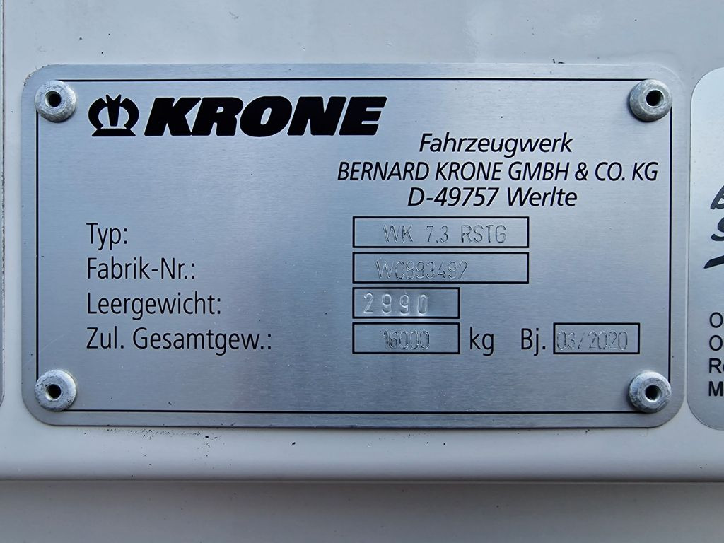 Izmjenjivi sanduk - kutija Krone WK 7.3 RSTG / Rolltor / Textil / Koffer: slika Izmjenjivi sanduk - kutija Krone WK 7.3 RSTG / Rolltor / Textil / Koffer