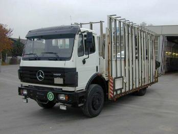 Mercedes-Benz 1420 L Glastransporter mit Kran - Kamion s otvorenim sandukom