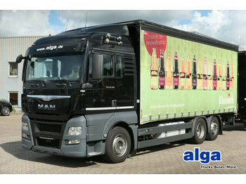 Kamion za prijevoz pića MAN 26.480 TGX LL 6x2, Pritsche-Plane,LBW/Klima/AHK: slika Kamion za prijevoz pića MAN 26.480 TGX LL 6x2, Pritsche-Plane,LBW/Klima/AHK