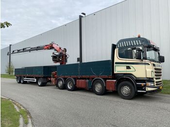 Kamion s otvorenim sandukom — Scania R560 V8 8X2 EURO 5 + FASSI F245A.2.26 + PACTON 3 