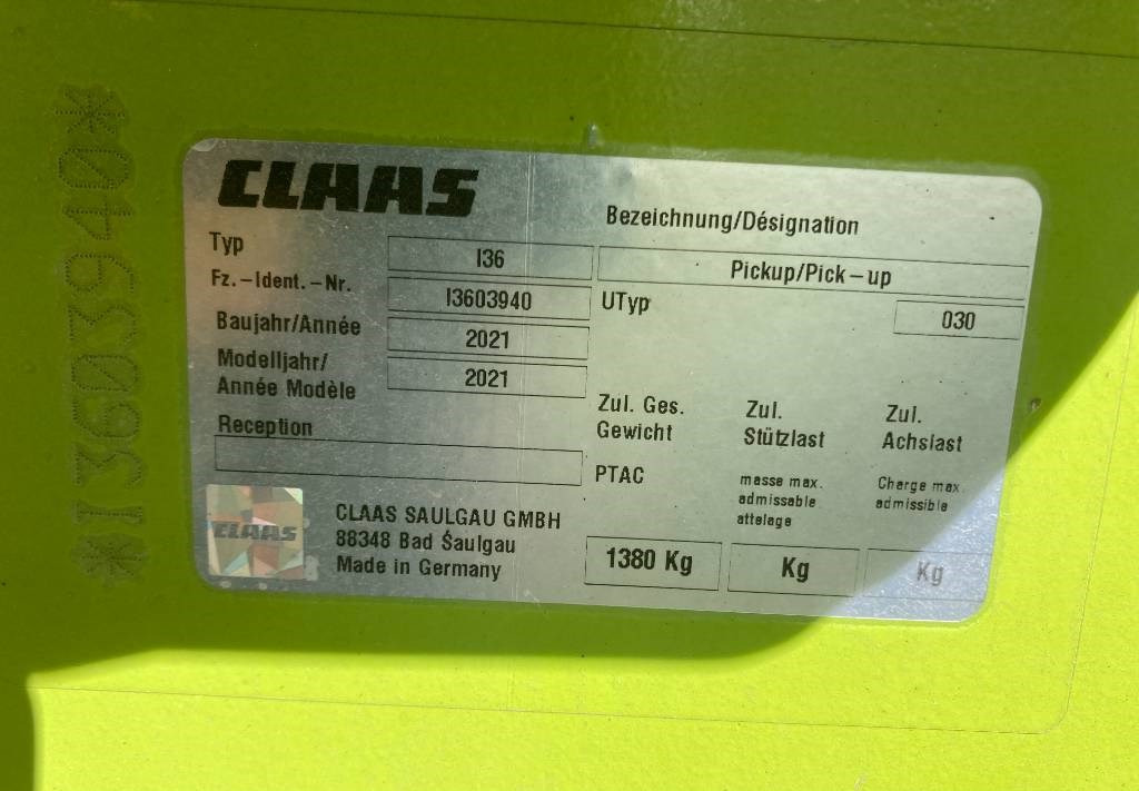 Priključak za silažni kombajn CLAAS PU 300: slika Priključak za silažni kombajn CLAAS PU 300