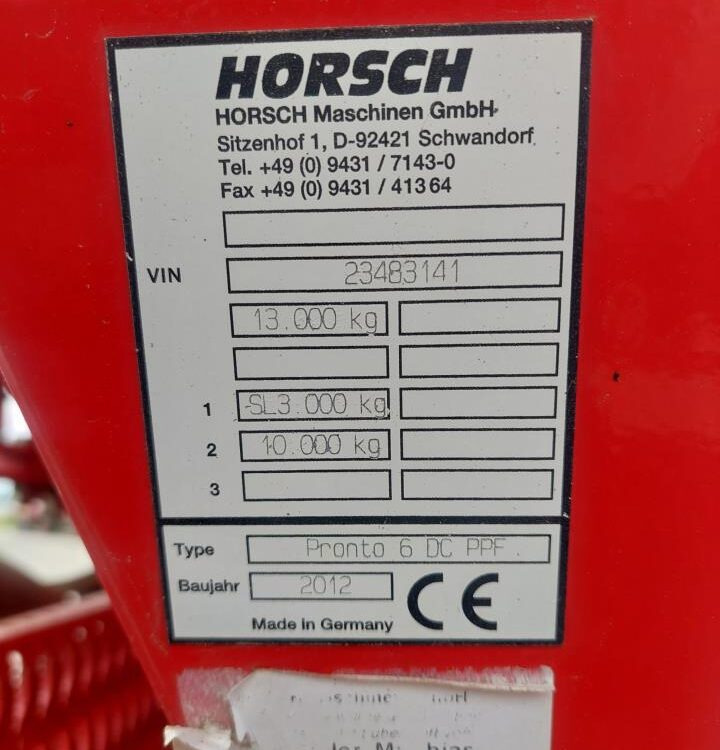 Zakup Horsch Pronto 6 DC PPF Horsch Pronto 6 DC PPF: slika Zakup Horsch Pronto 6 DC PPF Horsch Pronto 6 DC PPF