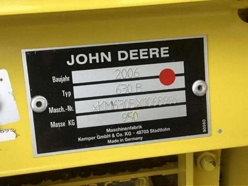 Priključak za silažni kombajn John Deere 630 B: slika Priključak za silažni kombajn John Deere 630 B