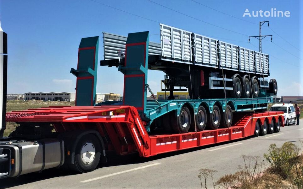 Novi Poluprikolica s niskim utovarivačem AME 100 Ton, Front Loading 4 Axle Lowbed Semi Trailer: slika Novi Poluprikolica s niskim utovarivačem AME 100 Ton, Front Loading 4 Axle Lowbed Semi Trailer