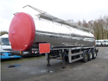 Clayton Chemical tank inox 30 m3 / 1 comp - Poluprikolica cisterna