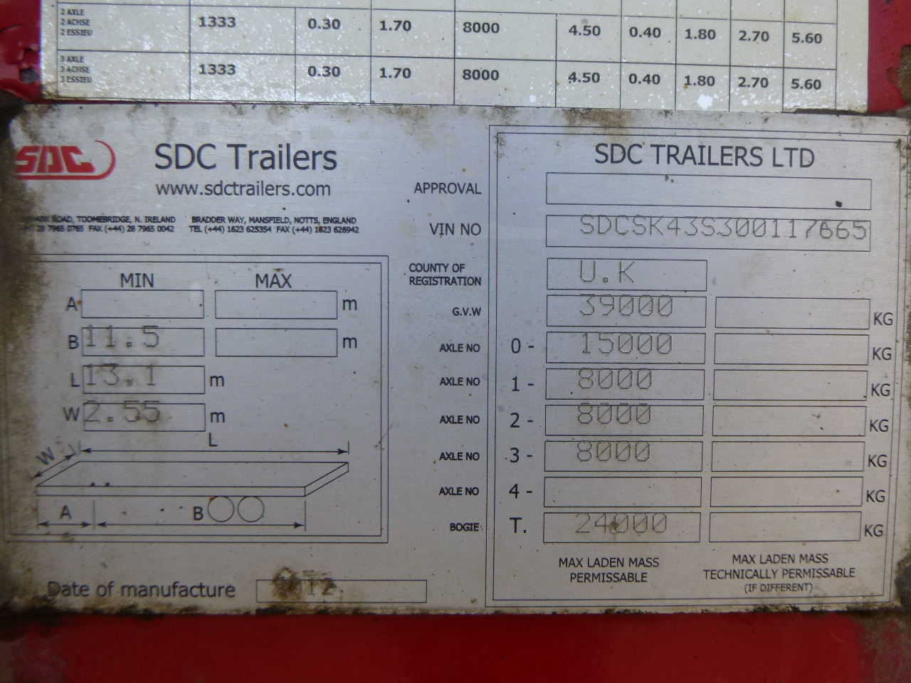 Šumarska poluprikolica SDC Log trailer 39 t: slika Šumarska poluprikolica SDC Log trailer 39 t