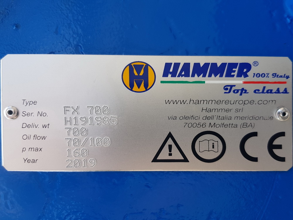 Hidraulični čekić za Građevinski strojevi HAMMER FX700: slika Hidraulični čekić za Građevinski strojevi HAMMER FX700