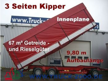 KEMPF 3-Seiten Getreidekipper 67m³   9.80m Aufbaulänge - Prikolica s ceradom