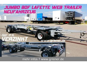 Transporter kontejnera/ prikolica s izmjenjivim sanducima Web-Trailer WFZ/W 18 / JUMBO LAFETTE BDF 7,15/7,45 /17,5 SAF