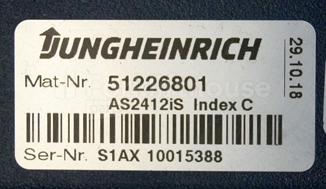 Upravljačka jedinica (ECU) za Oprema za rukovanje materijalima Jungheinrich 51226801 Rij/hef/stuur regeling  drive/lift/steering controller AS2412 i S index C Sw 1,05 51467474 sn. S1AX10015388 from ERD220 FP year 2018: slika Upravljačka jedinica (ECU) za Oprema za rukovanje materijalima Jungheinrich 51226801 Rij/hef/stuur regeling  drive/lift/steering controller AS2412 i S index C Sw 1,05 51467474 sn. S1AX10015388 from ERD220 FP year 2018