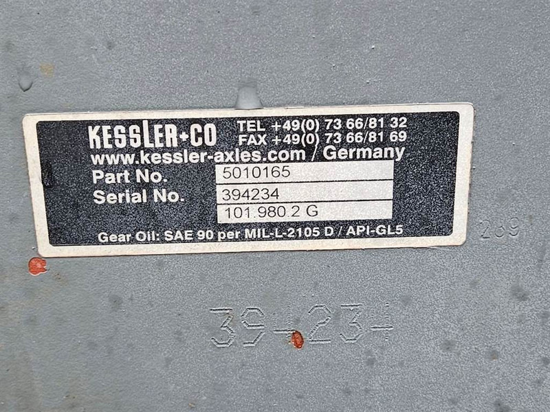 Osovina i dijelovi za Građevinski strojevi Liebherr LH80-5010165-Kessler+CO 101.980.2G-Axle/Achse: slika Osovina i dijelovi za Građevinski strojevi Liebherr LH80-5010165-Kessler+CO 101.980.2G-Axle/Achse