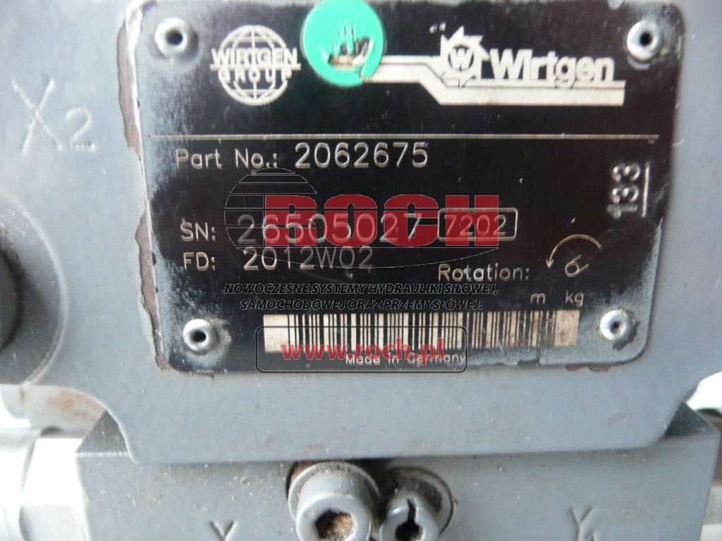 Hidraulična pumpa WIRTGEN 2062675: slika Hidraulična pumpa WIRTGEN 2062675