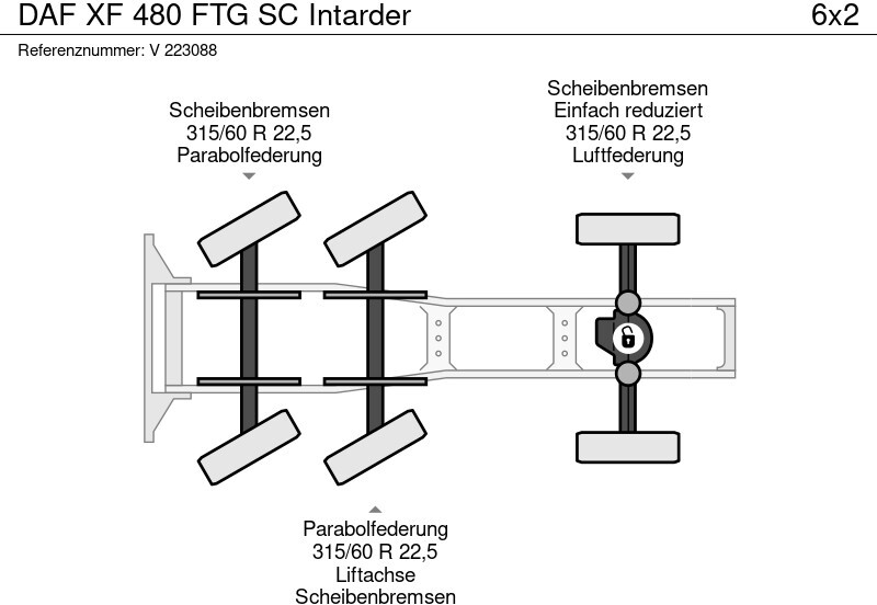 Tegljač DAF XF 480 FTG SC Intarder: slika Tegljač DAF XF 480 FTG SC Intarder
