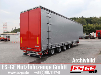 Poluprikolica s niskim utovarivačem ES-GE 4-Achs-Satteltieflader mit Curtainsider-Aufbau: slika Poluprikolica s niskim utovarivačem ES-GE 4-Achs-Satteltieflader mit Curtainsider-Aufbau
