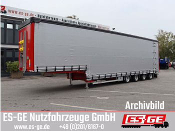 Poluprikolica s niskim utovarivačem ES-GE 4-Achs-Satteltieflader mit Curtainsider-Aufbau: slika Poluprikolica s niskim utovarivačem ES-GE 4-Achs-Satteltieflader mit Curtainsider-Aufbau