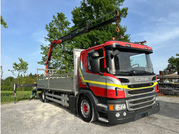 Kamion s otvorenim sandukom, Kamion s kranom SCANIA P410 Euro6 4x2 Palfinger 13001: slika Kamion s otvorenim sandukom, Kamion s kranom SCANIA P410 Euro6 4x2 Palfinger 13001