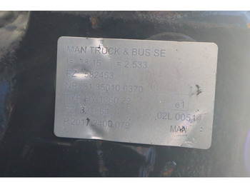 Novi Stražnja osovina za Kamion MAN HY-1360-22 38/15: slika Novi Stražnja osovina za Kamion MAN HY-1360-22 38/15