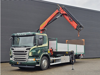 Kamion s otvorenim sandukom, Kamion s kranom Scania P320 / 4x2 / PALFINGER PK14002 / CRANE/KRAN: slika Kamion s otvorenim sandukom, Kamion s kranom Scania P320 / 4x2 / PALFINGER PK14002 / CRANE/KRAN