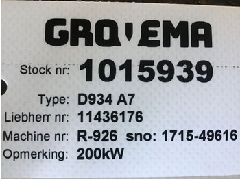 Novi Motor Liebherr D934 A7: slika Novi Motor Liebherr D934 A7