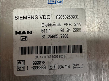 Upravljačka jedinica (ECU) za Kamion MAN SIEMENS VDO ELEKTRONIK FFR Steuergerät 81.25805.7081: slika Upravljačka jedinica (ECU) za Kamion MAN SIEMENS VDO ELEKTRONIK FFR Steuergerät 81.25805.7081