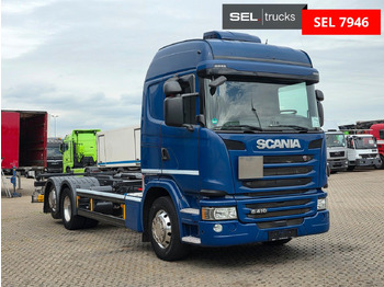 Transporter kontejnera/ Kamion s izmjenjivim sanducima Scania G 410 LB6X2*4MNB / Retarder/PTO/ADR/Lenkachse: slika Transporter kontejnera/ Kamion s izmjenjivim sanducima Scania G 410 LB6X2*4MNB / Retarder/PTO/ADR/Lenkachse