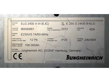 Akumulator za Oprema za rukovanje materijalima Jungheinrich 51158076 | build in charger ELG2430V-VI(EJC)  24V 30A capacity 100- build in charger ELG2430V-VI(EJC)  24V 30A capacity 100-300Ah  sn. B0000861 year 2012: slika Akumulator za Oprema za rukovanje materijalima Jungheinrich 51158076 | build in charger ELG2430V-VI(EJC)  24V 30A capacity 100- build in charger ELG2430V-VI(EJC)  24V 30A capacity 100-300Ah  sn. B0000861 year 2012