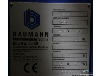Tiskarski stroj Baumann BA 6: slika Tiskarski stroj Baumann BA 6