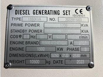 Novi Generatorski set Perkins 4012-46TAG3A - 1.880 kVA Generator - DPX-19824-O: slika Novi Generatorski set Perkins 4012-46TAG3A - 1.880 kVA Generator - DPX-19824-O