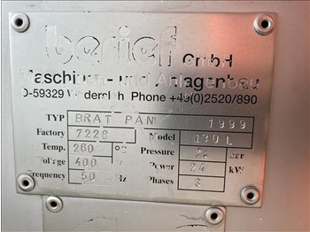Oprema za prehrambenu industriju Berief Bratt pan Bratt pan: slika Oprema za prehrambenu industriju Berief Bratt pan Bratt pan