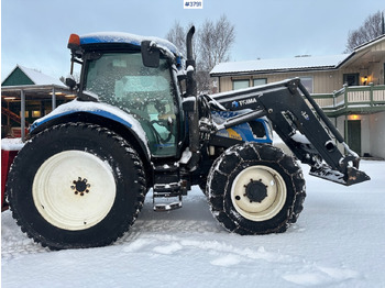 Traktor 2010 New Holland T6040 4x4 plow rigged tractor w/ Trima +3.0p front loader, brand new chains, snow bucket and Westbjørn snow blower. WATCH VIDEO.: slika Traktor 2010 New Holland T6040 4x4 plow rigged tractor w/ Trima +3.0p front loader, brand new chains, snow bucket and Westbjørn snow blower. WATCH VIDEO.