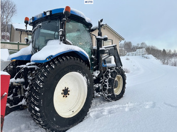 Traktor 2010 New Holland T6040 4x4 plow rigged tractor w/ Trima +3.0p front loader, brand new chains, snow bucket and Westbjørn snow blower. WATCH VIDEO.: slika Traktor 2010 New Holland T6040 4x4 plow rigged tractor w/ Trima +3.0p front loader, brand new chains, snow bucket and Westbjørn snow blower. WATCH VIDEO.