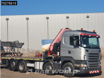 Kamion s otvorenim sandukom, Kamion s kranom Scania R480 8X2 FASSI F660AXP.25 Manual Retarder Lift+Lenkachse Euro 5: slika Kamion s otvorenim sandukom, Kamion s kranom Scania R480 8X2 FASSI F660AXP.25 Manual Retarder Lift+Lenkachse Euro 5