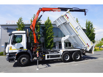 Kamion s kranom MERCEDES-BENZ AROCS 2636 / Fassi F155A.0.22 crane 6t / 120 tho. km / 3-sided dump truck / 2 x Bordmatic: slika Kamion s kranom MERCEDES-BENZ AROCS 2636 / Fassi F155A.0.22 crane 6t / 120 tho. km / 3-sided dump truck / 2 x Bordmatic