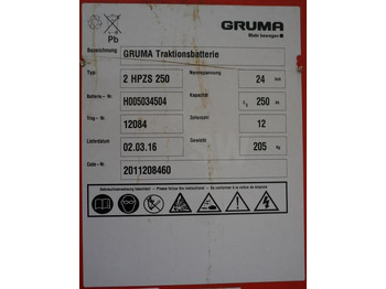Akumulator GRUMA 24 Volt 2 PzS 250 Ah: slika Akumulator GRUMA 24 Volt 2 PzS 250 Ah