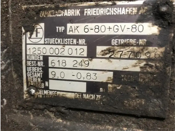 Mjenjač i dijelovi za Kamion DAF Versnellingsbak AK 6 -80+GV: slika Mjenjač i dijelovi za Kamion DAF Versnellingsbak AK 6 -80+GV