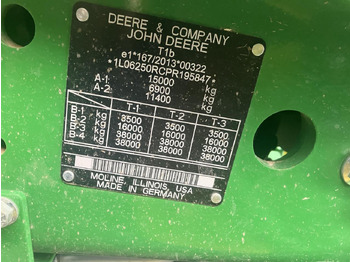 Traktor John Deere 6R 250: slika Traktor John Deere 6R 250
