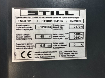 Regalni viličar Still FM-X 12 Reachtruck 1.2 ton Triplex Freelift Sideshift Elektra Reachtruck: slika Regalni viličar Still FM-X 12 Reachtruck 1.2 ton Triplex Freelift Sideshift Elektra Reachtruck