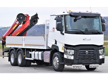 Kamion s kranom, Kamion s otvorenim sandukom Renault C 460 * HMF 1510 K6 + FUNK * 6x4: slika Kamion s kranom, Kamion s otvorenim sandukom Renault C 460 * HMF 1510 K6 + FUNK * 6x4