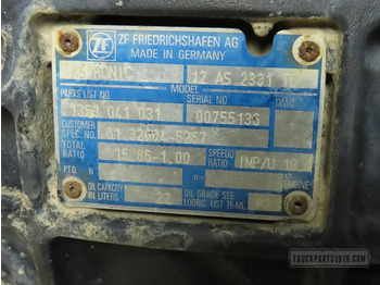 Mjenjač za Kamion MAN Gearbox & Clutch Parts Versnellingsbak 12AS2331TD+IT3: slika Mjenjač za Kamion MAN Gearbox & Clutch Parts Versnellingsbak 12AS2331TD+IT3