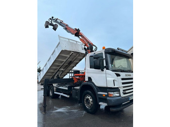 Kiper, Kamion s kranom Scania P380: slika Kiper, Kamion s kranom Scania P380