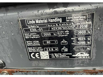 Električni viličar Linde E30-01: slika Električni viličar Linde E30-01