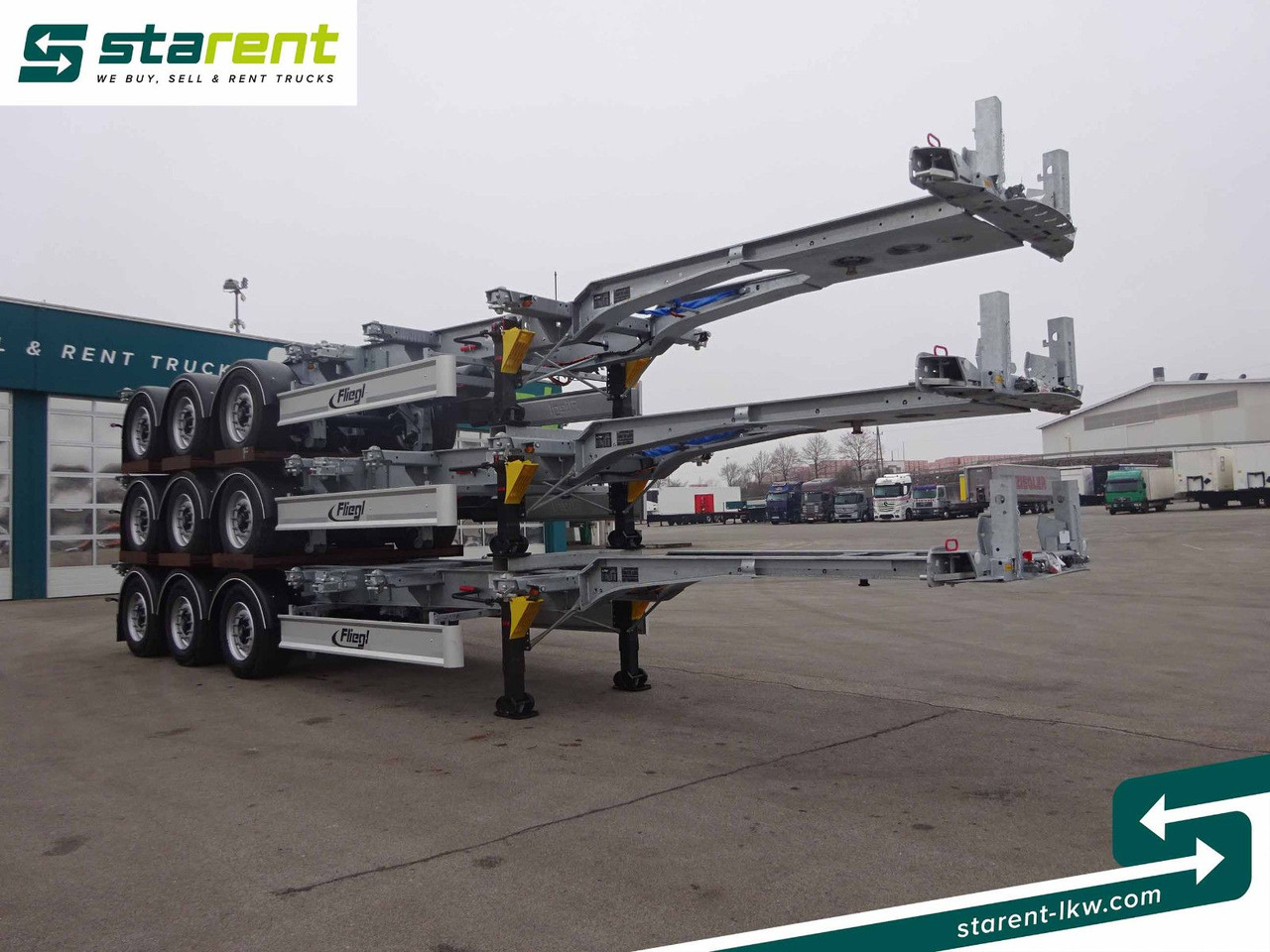 Fliegl Containerchassis ADR, 1x20/2x20/1x30/1x40/1x45 - Transporter kontejnera/ Poluprikolica s izmjenjivim sanducima: slika Fliegl Containerchassis ADR, 1x20/2x20/1x30/1x40/1x45 - Transporter kontejnera/ Poluprikolica s izmjenjivim sanducima Fliegl Containerchassis ADR, 1x20/2x20/1x30/1x40/1x45 - Transporter kontejnera/ Poluprikolica s izmjenjivim sanducima: slika Fliegl Containerchassis ADR, 1x20/2x20/1x30/1x40/1x45 - Transporter kontejnera/ Poluprikolica s izmjenjivim sanducima