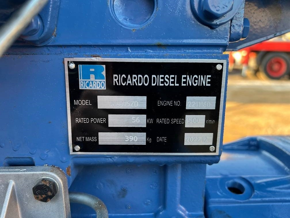 Generatorski set Ricardo 50kva (40kw) generator 3 phase 50hz 400v unused: slika Generatorski set Ricardo 50kva (40kw) generator 3 phase 50hz 400v unused