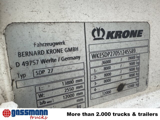 Krone SDP 27 , Edscha-Verdeck, Ex-Fahrschule - Poluprikolica plato/ Otvoreni sanduk: slika Krone SDP 27 , Edscha-Verdeck, Ex-Fahrschule - Poluprikolica plato/ Otvoreni sanduk Krone SDP 27 , Edscha-Verdeck, Ex-Fahrschule - Poluprikolica plato/ Otvoreni sanduk: slika Krone SDP 27 , Edscha-Verdeck, Ex-Fahrschule - Poluprikolica plato/ Otvoreni sanduk