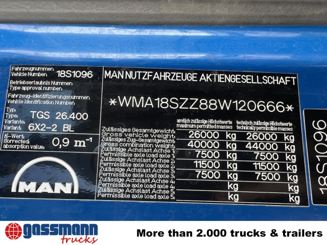 MAN TGA 26.400 6x2-4 BL, A1, Lenk-/Liftachse, ADR, - Kamion cisterna: slika MAN TGA 26.400 6x2-4 BL, A1, Lenk-/Liftachse, ADR, - Kamion cisterna MAN TGA 26.400 6x2-4 BL, A1, Lenk-/Liftachse, ADR, - Kamion cisterna: slika MAN TGA 26.400 6x2-4 BL, A1, Lenk-/Liftachse, ADR, - Kamion cisterna
