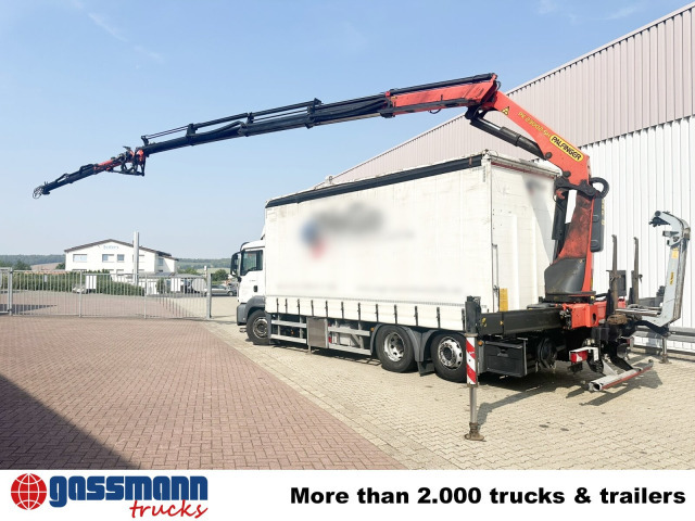 Kamion s otvorenim sandukom, Kamion s kranom MAN TGS 26.400 6x2-4 LL, Lenk-/Lift, Edscha,: slika Kamion s otvorenim sandukom, Kamion s kranom MAN TGS 26.400 6x2-4 LL, Lenk-/Lift, Edscha,