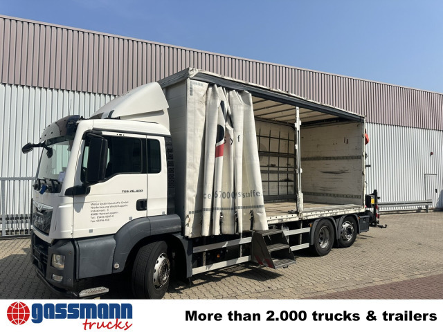 Kamion s otvorenim sandukom, Kamion s kranom MAN TGS 26.400 6x2-4 LL, Lenk-/Lift, Edscha,: slika Kamion s otvorenim sandukom, Kamion s kranom MAN TGS 26.400 6x2-4 LL, Lenk-/Lift, Edscha,