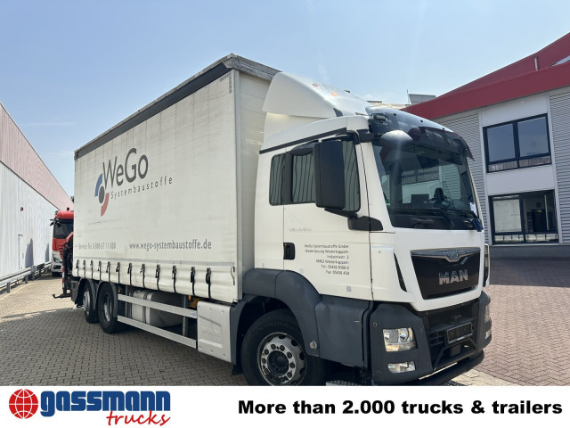 Kamion s otvorenim sandukom, Kamion s kranom MAN TGS 26.400 6x2-4 LL, Lenk-/Lift, Edscha,: slika Kamion s otvorenim sandukom, Kamion s kranom MAN TGS 26.400 6x2-4 LL, Lenk-/Lift, Edscha,