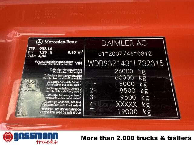 Mercedes-Benz Actros 2644/48 K 6x4, Manual Gearbox, Full Steel - Kamion-šasija: slika Mercedes-Benz Actros 2644/48 K 6x4, Manual Gearbox, Full Steel - Kamion-šasija Mercedes-Benz Actros 2644/48 K 6x4, Manual Gearbox, Full Steel - Kamion-šasija: slika Mercedes-Benz Actros 2644/48 K 6x4, Manual Gearbox, Full Steel - Kamion-šasija